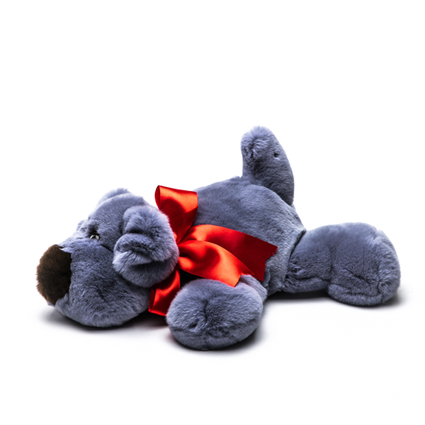 

Игрушка из натурального меха OnlyFur Собака Шанель гигантская (серая), Серый