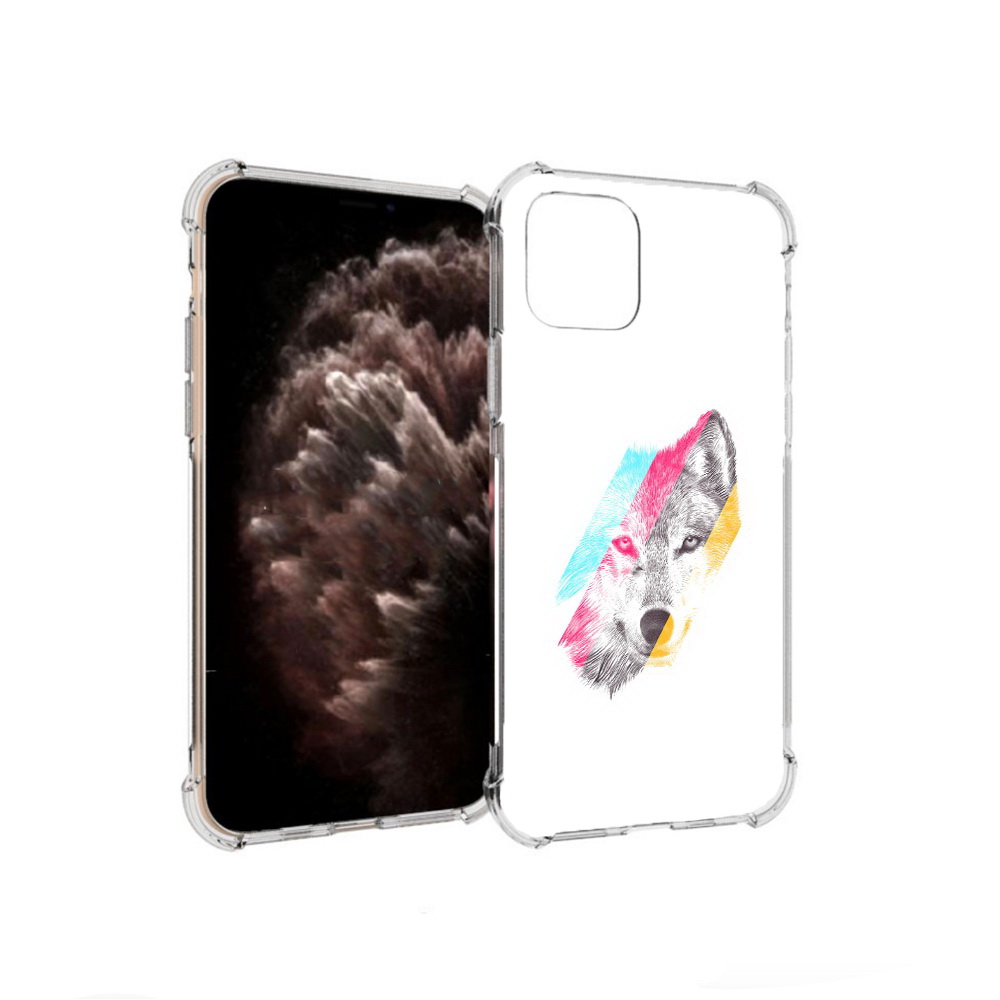 

Чехол MyPads Tocco для Apple iPhone 11 Pro волк градиент, Прозрачный, Tocco