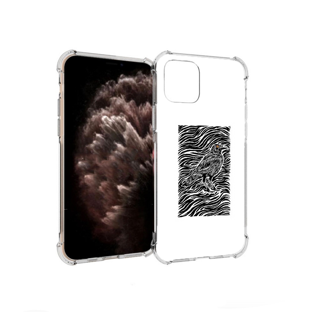 

Чехол MyPads Tocco для Apple iPhone 11 Pro ворон в абстракции, Прозрачный, Tocco