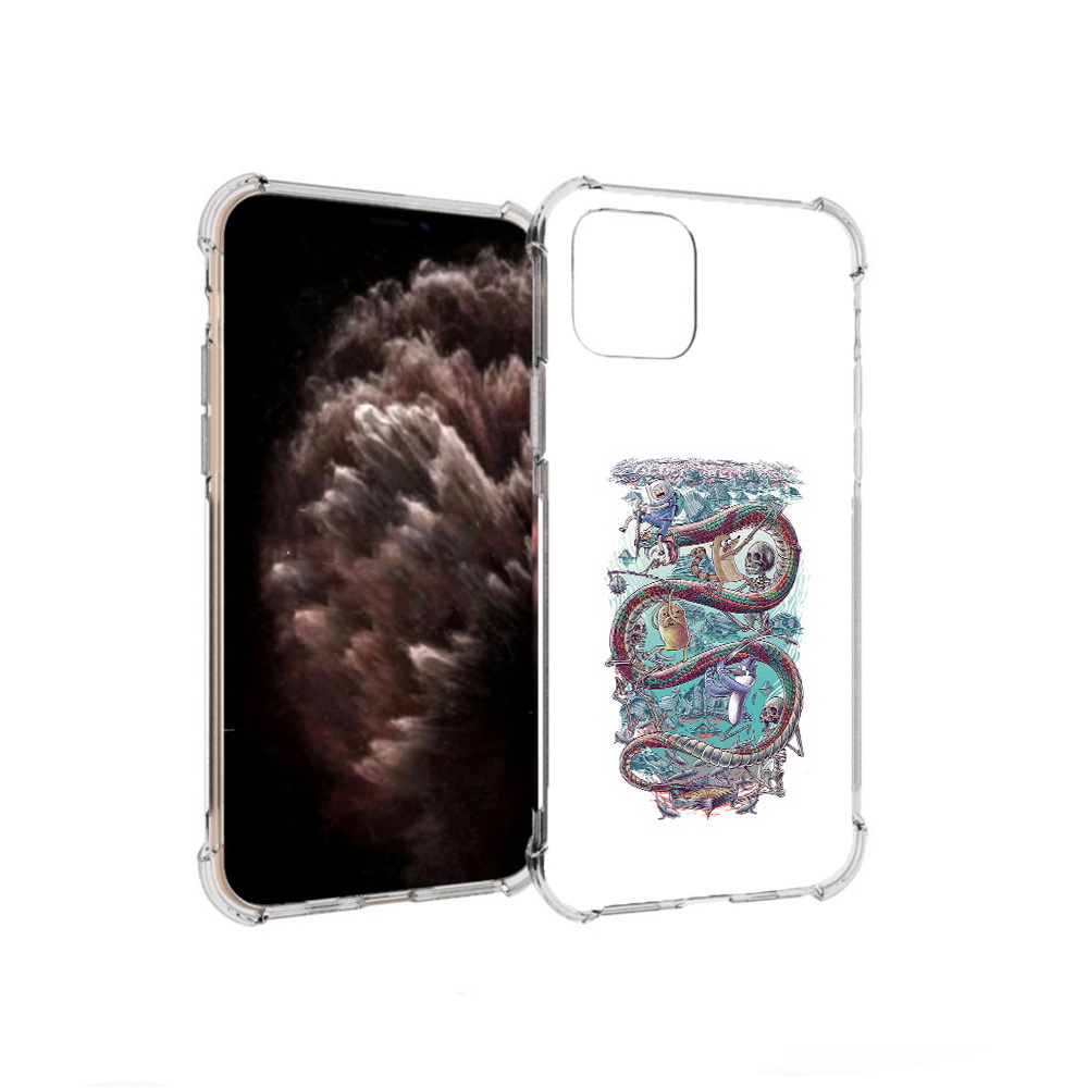 

Чехол MyPads Tocco для Apple iPhone 11 Pro время приключений страшилка, Прозрачный, Tocco