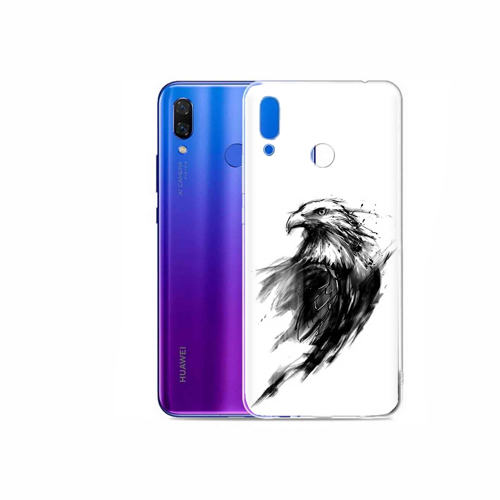 

Чехол MyPads Tocco для Honor Play чб птица, Прозрачный, Tocco