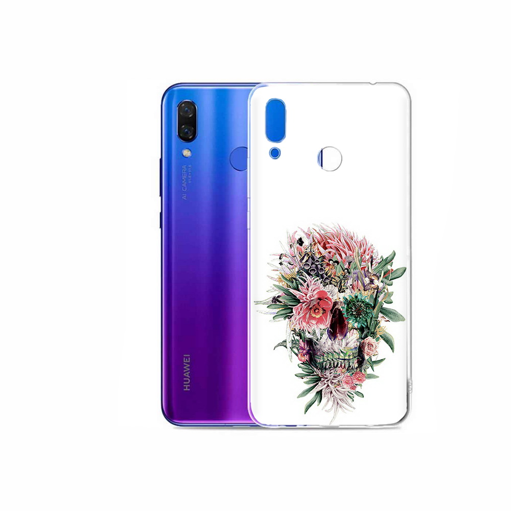 

Чехол MyPads Tocco для Honor Play череп из цветов, Прозрачный, Tocco