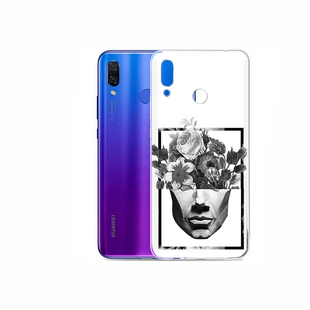 

Чехол MyPads Tocco для Honor Play черно белая ваза в абстракции, Прозрачный, Tocco