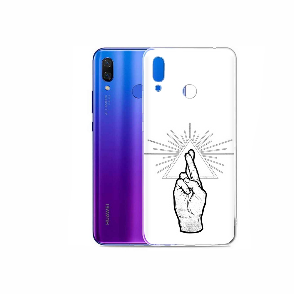 

Чехол MyPads Tocco для Honor Play черно белая рука, Прозрачный, Tocco