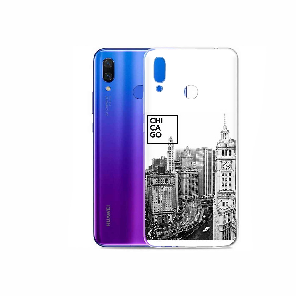 

Чехол MyPads Tocco для Honor Play черно белый чикаго, Прозрачный, Tocco
