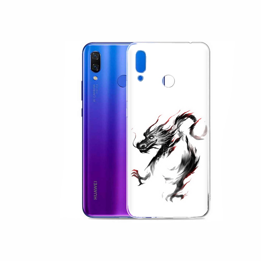 

Чехол MyPads Tocco для Honor Play черный дракон, Прозрачный, Tocco