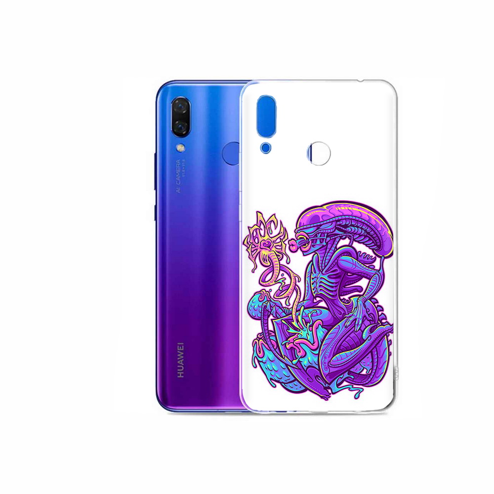 

Чехол MyPads Tocco для Honor Play чужой фиолетовый цвет, Прозрачный, Tocco