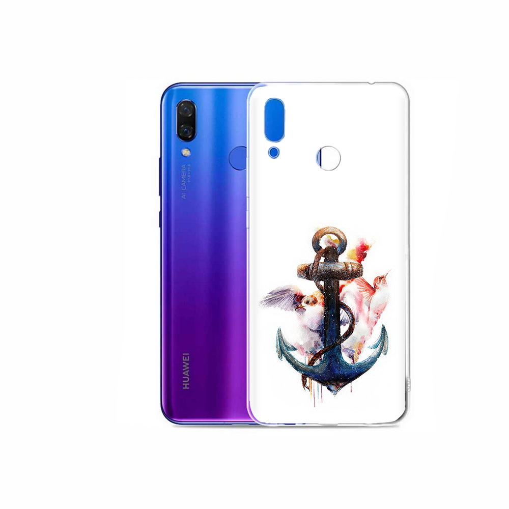 

Чехол MyPads Tocco для Honor Play якорь с птицами, Прозрачный, Tocco