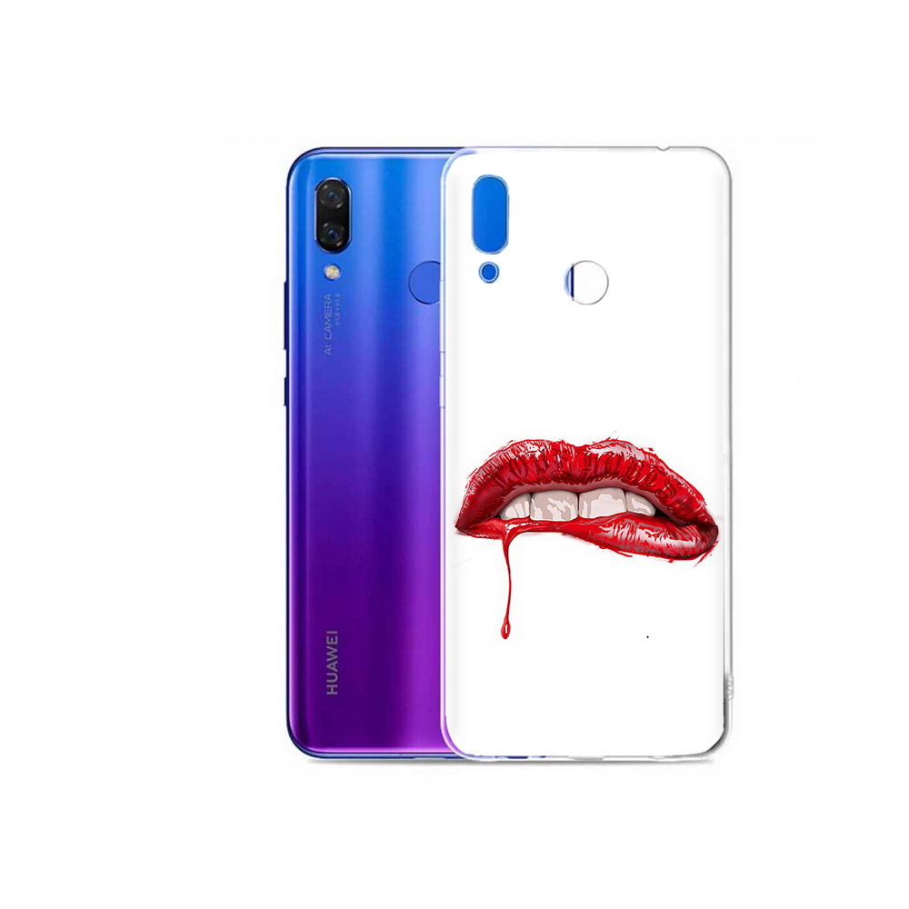 

Чехол MyPads Tocco для Honor Play яркие красные губы, Прозрачный, Tocco