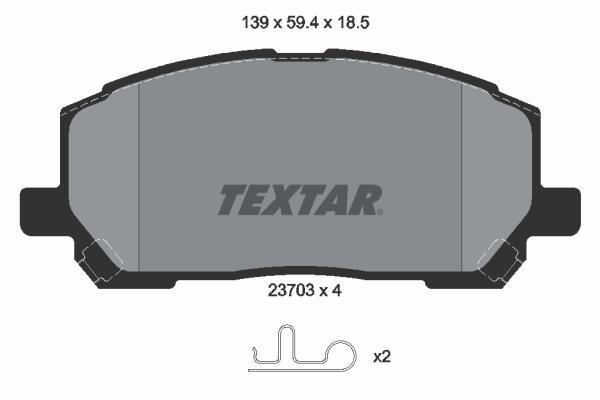 

Колодки тормозные дисковые передние lexus rx 00-03 Textar 2370301