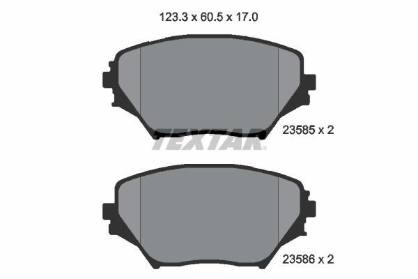 Колодки тормозные дисковые передние toyota rav 4 ii 00- Textar 2358501