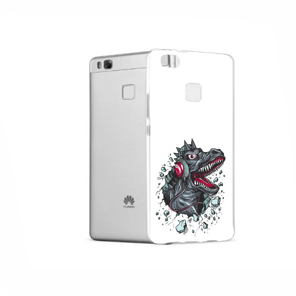 

Чехол MyPads Tocco для Huawei P9 Нарисованный динозавр в наушниках, Прозрачный, Tocco