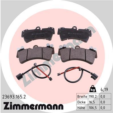 

Колодки дисковые передние диск 18' VW Touareg 2.5TDi/3.2i V6/4.2i V8/5.0 V10 23693.165.2