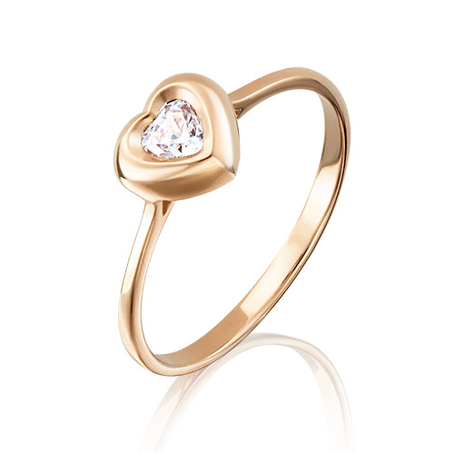 

Кольцо из красного золота с фианитом р. 15,5 PLATINA jewelry 01-4831-00-501-1110-38, 01-4831-00-501-1110-38