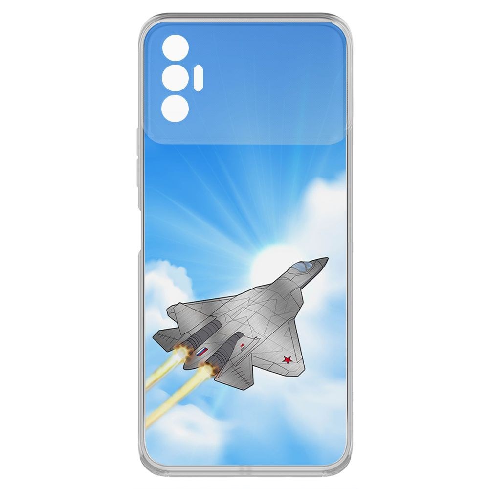 

Чехол-накладка Krutoff Clear Case СУ-57 для Tecno Spark 8P, Прозрачный