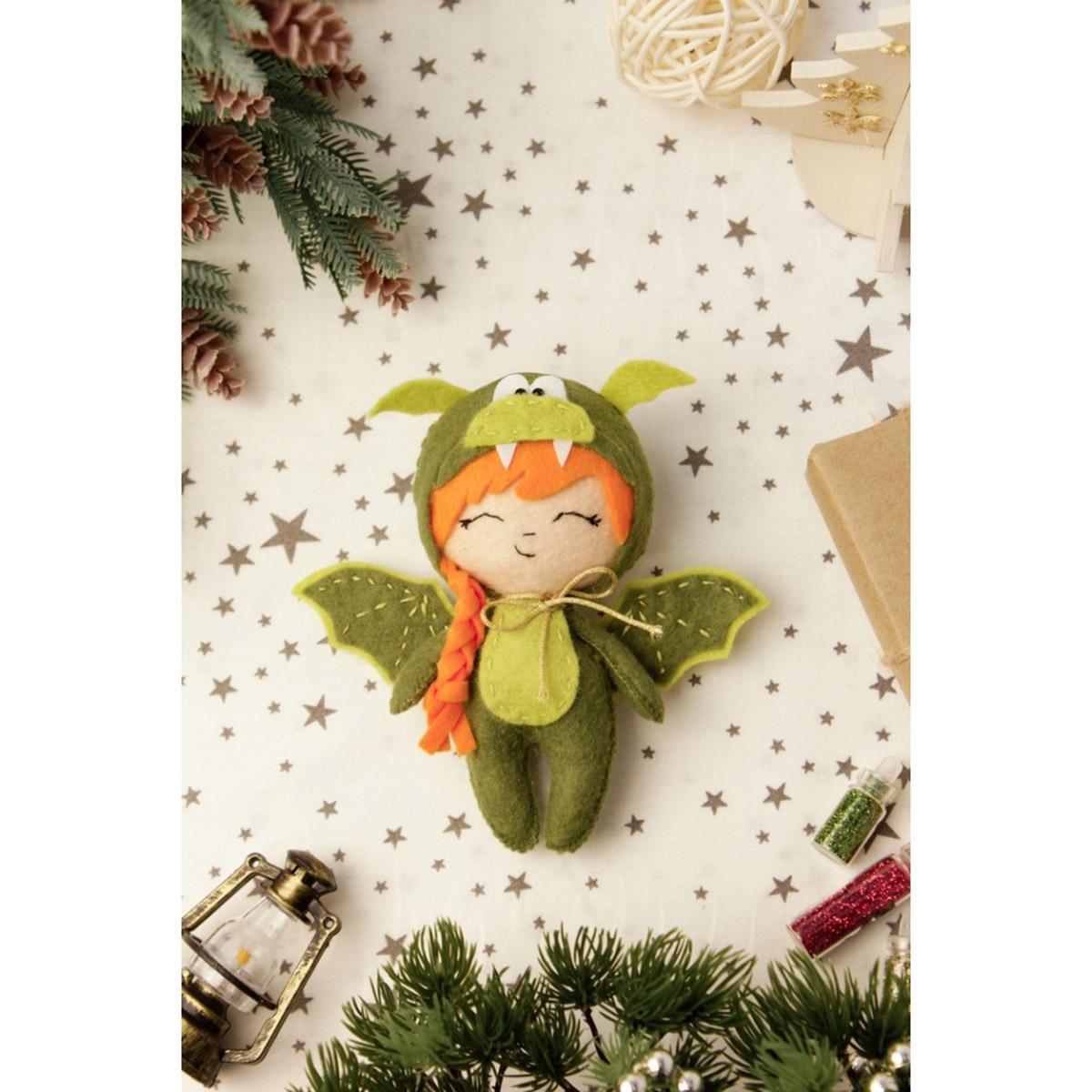 Набор для создания куклы Перловка Зверята Девочка-дракончик 1 шт