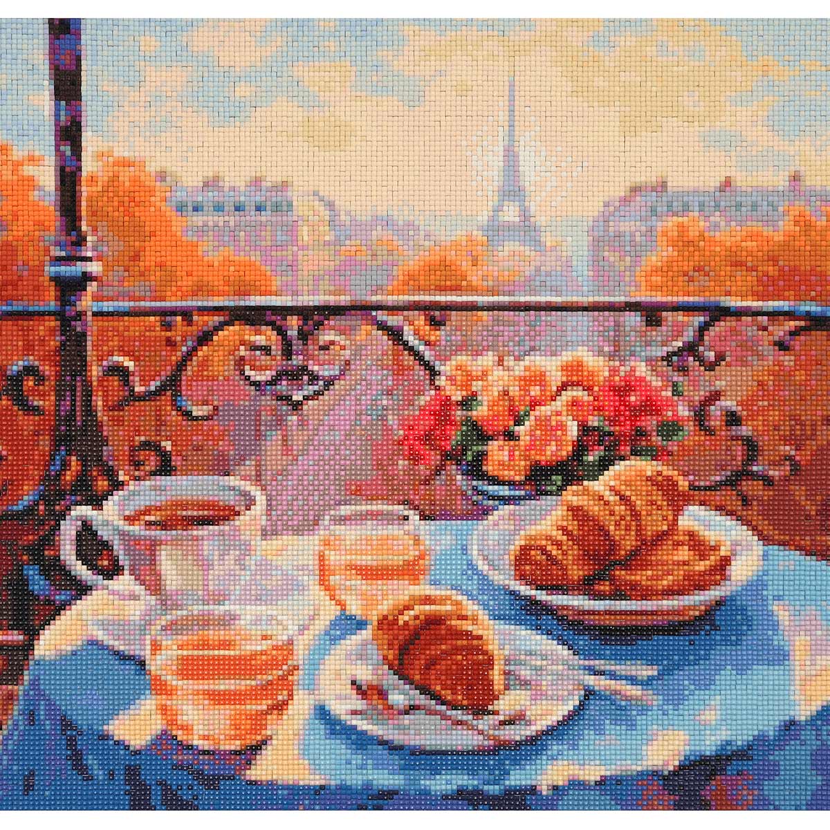 Алмазная мозаика Cristyle Завтрак в Париже 40х40 1 шт