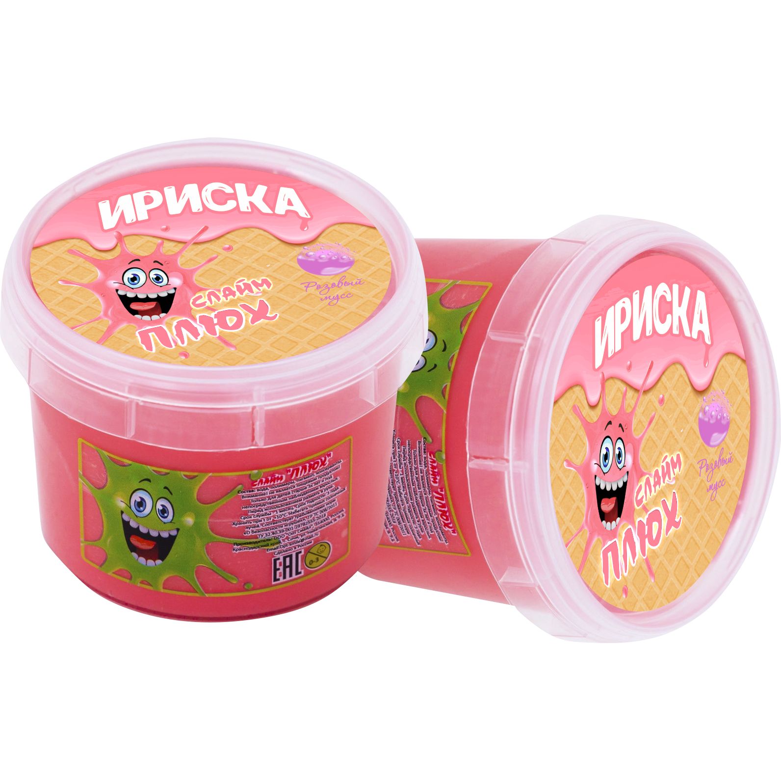 

Слайм Плюх Ириска Розовый мусс