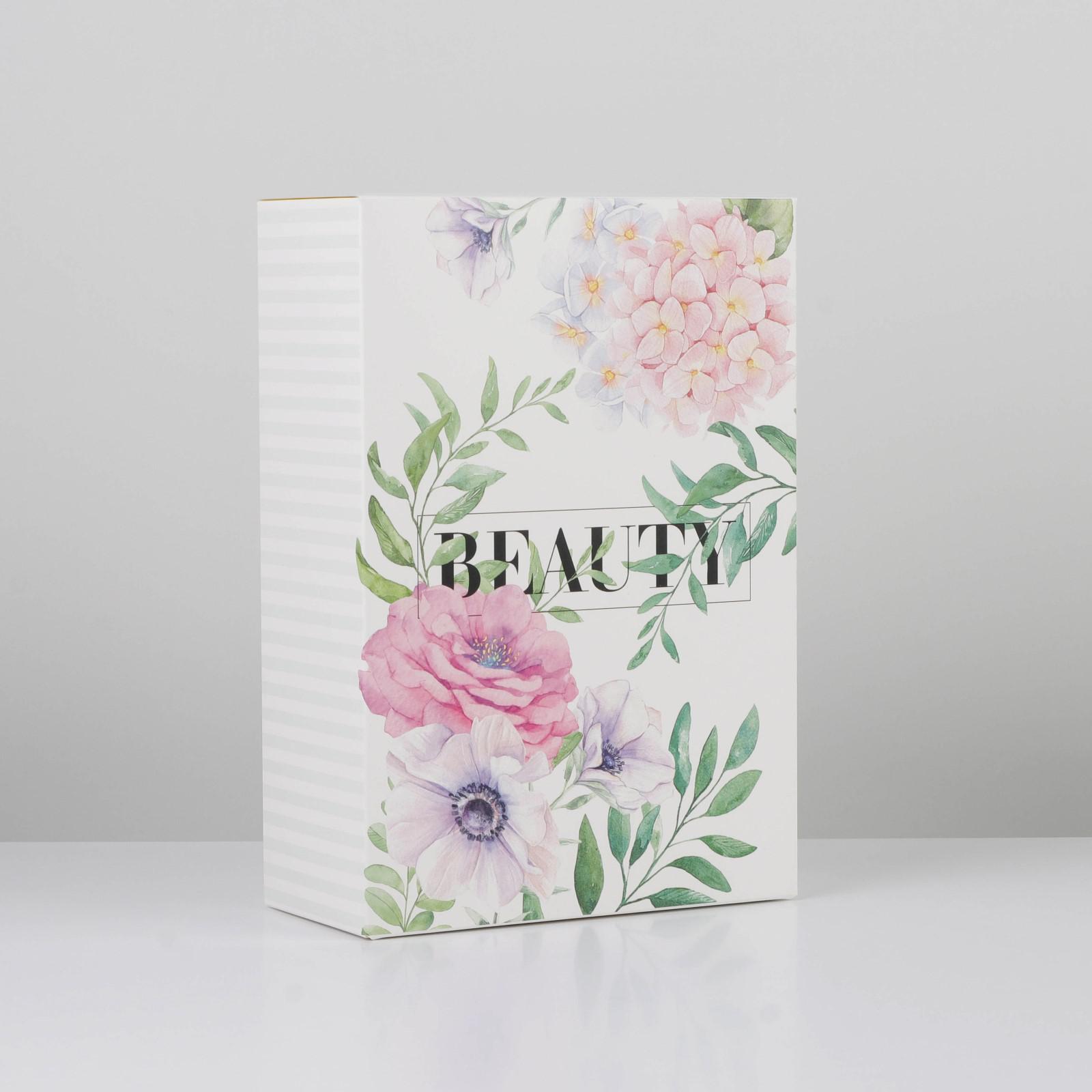 

Коробка подарочная Дарите Счастье Beauty 16 х 23 х 7.5 см, Белый
