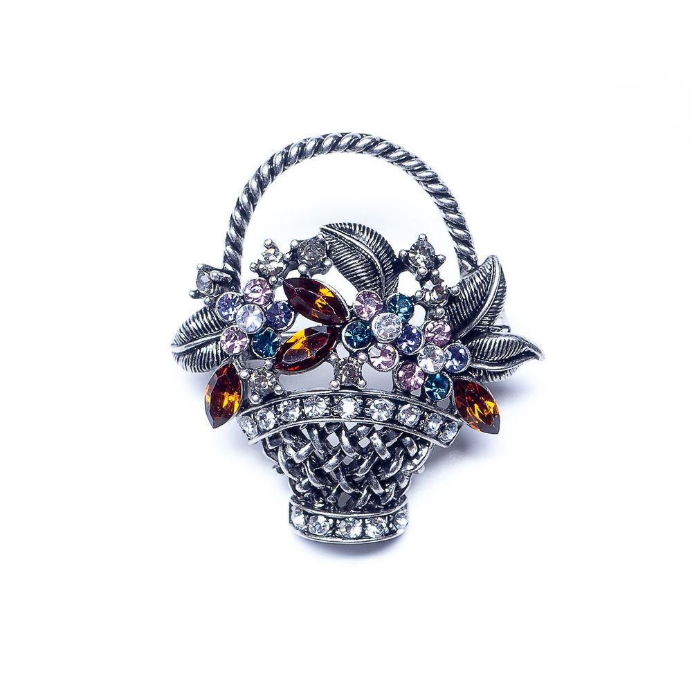 

Брошь из бижутерного сплава с swarovski Moon Paris Mo-22.03-004, Mo-22.03-004