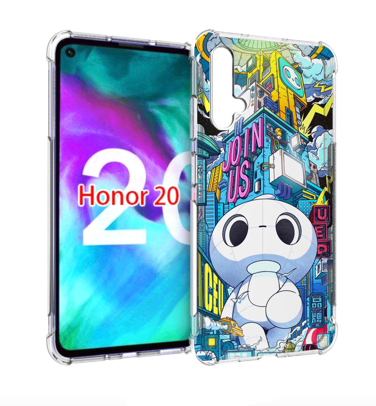 

Чехол бампер MyPads FaceU для Honor 20, Прозрачный, Tocco