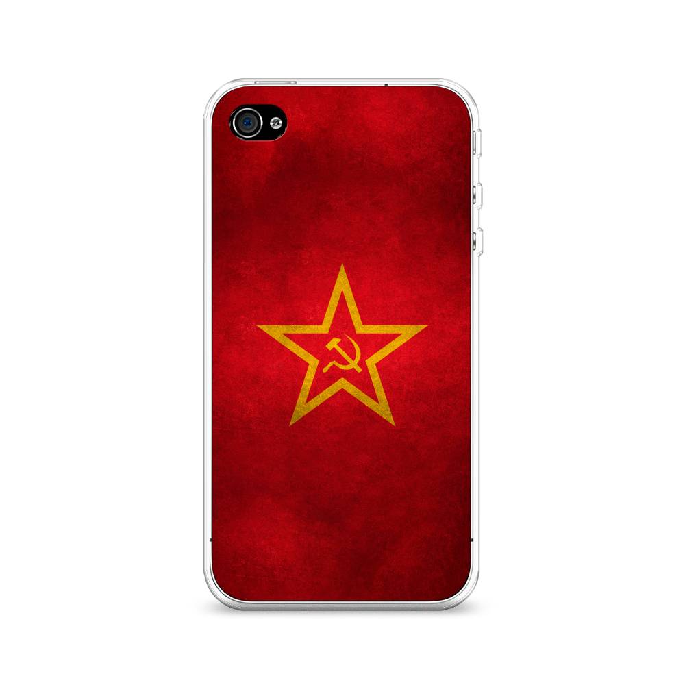 

Чехол Awog на Apple iPhone 4 / Айфон 4 "Красное знамя", Разноцветный, 10150-10