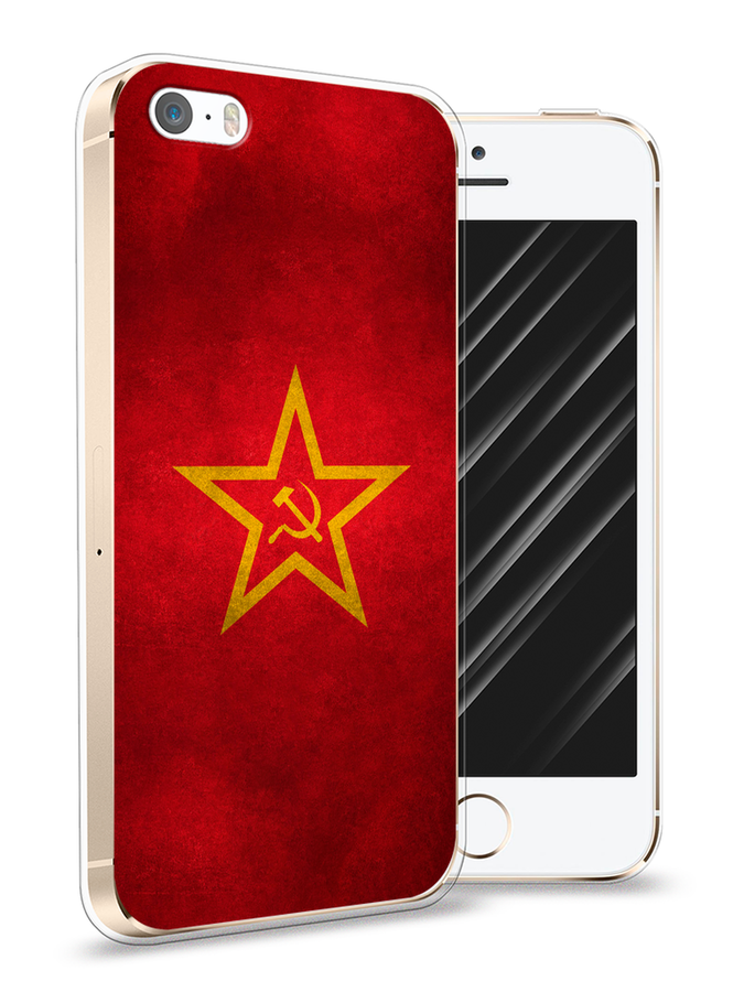 

Чехол Awog на Apple iPhone 5 / Айфон 5 "Красное знамя", Разноцветный, 10350-10
