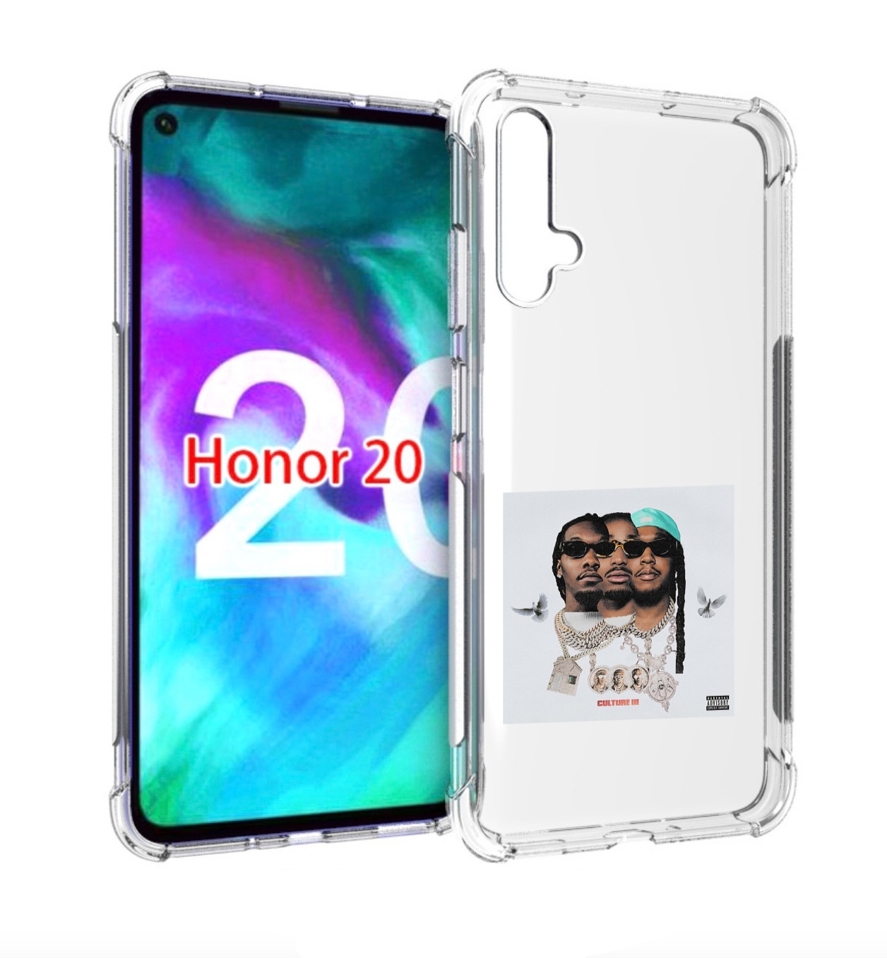 

Чехол бампер MyPads Migos - Culture III для Honor 20 Honor, Прозрачный, Tocco