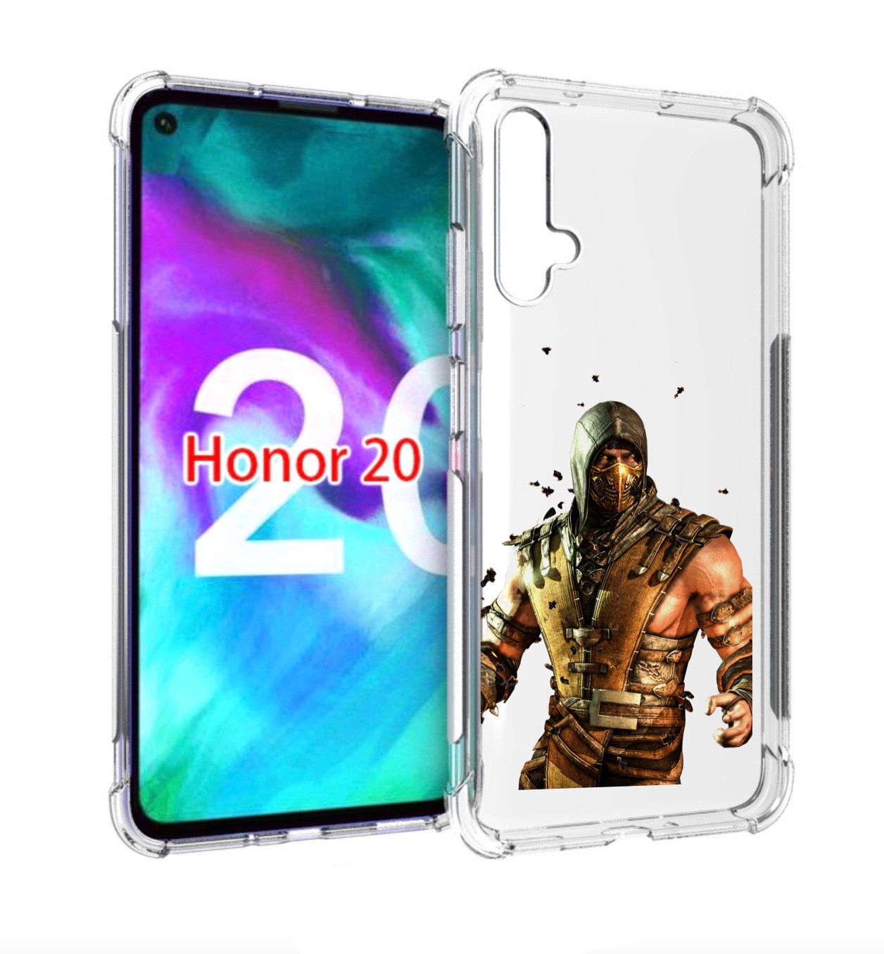 

Чехол бампер MyPads Mortal Kombat scorpion для Honor 20, Прозрачный, Tocco