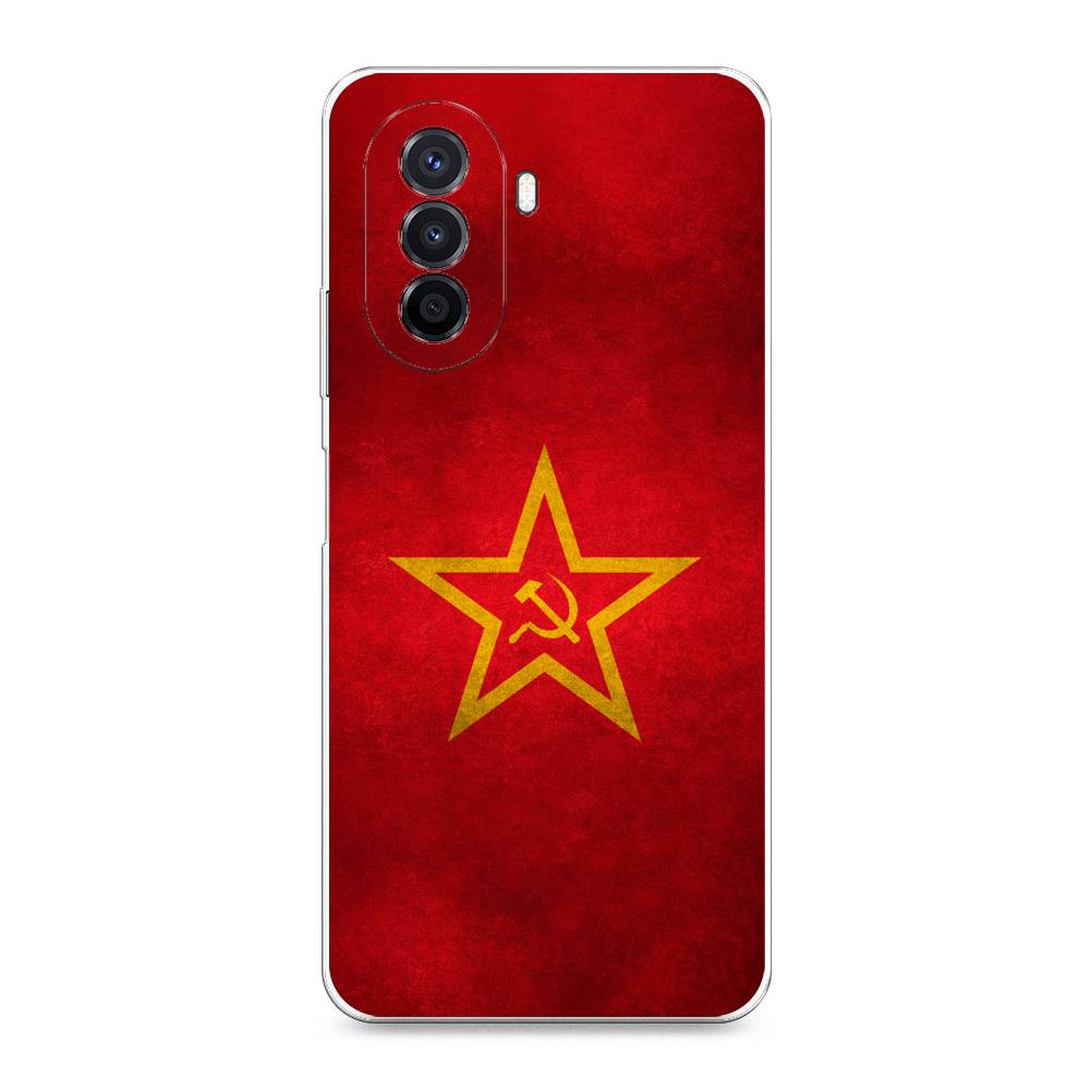 фото Силиконовый чехол "красное знамя" на huawei nova y70 awog