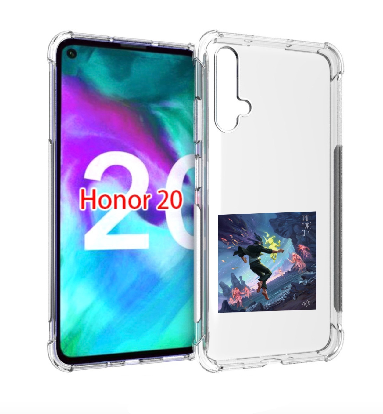 

Чехол бампер MyPads One More City ЛСП для Honor 20, Прозрачный, Tocco