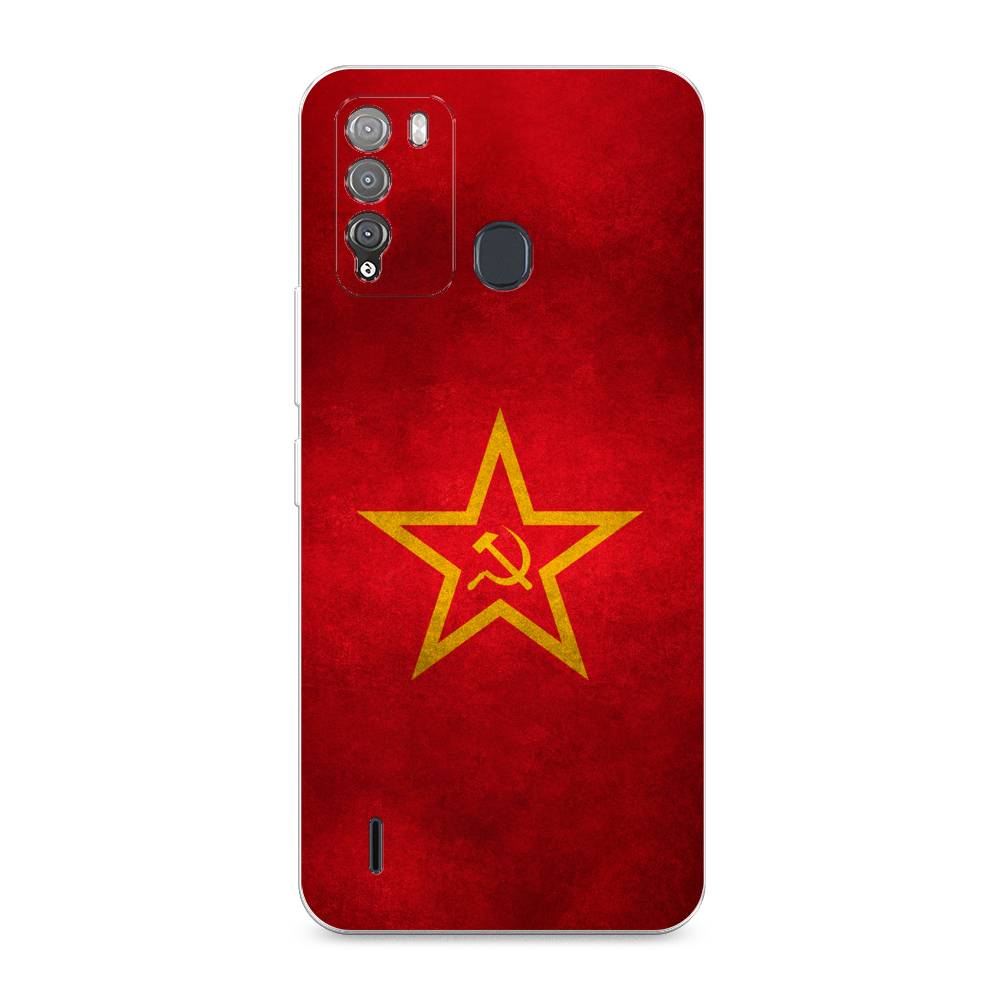 фото Силиконовый чехол "красное знамя" на itel vision 1 pro awog