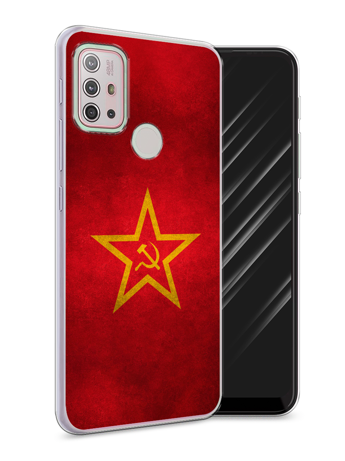 

Чехол Awog на Lenovo K13 Note/Motorola Moto G10/G20/G30 "Красное знамя", Разноцветный, 242150-10