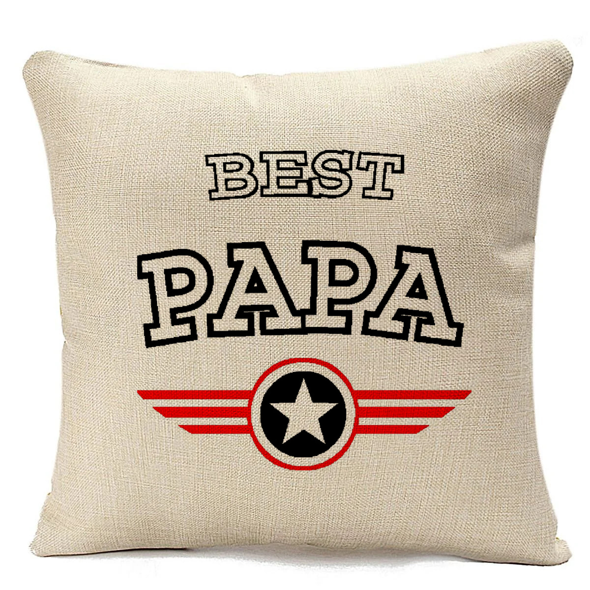 

Подушка бежевая CoolPodarok Best papa (папа), Бежевый