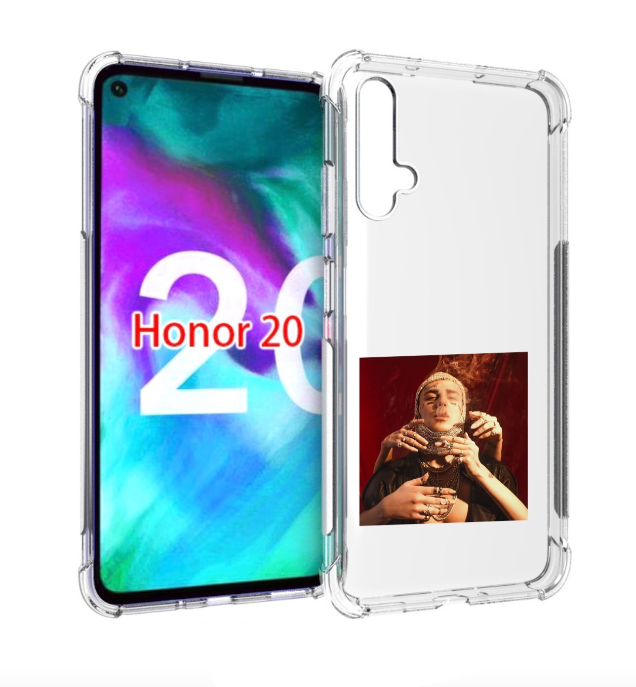 

Чехол бампер MyPads Slime face для Honor 20, Прозрачный, Tocco