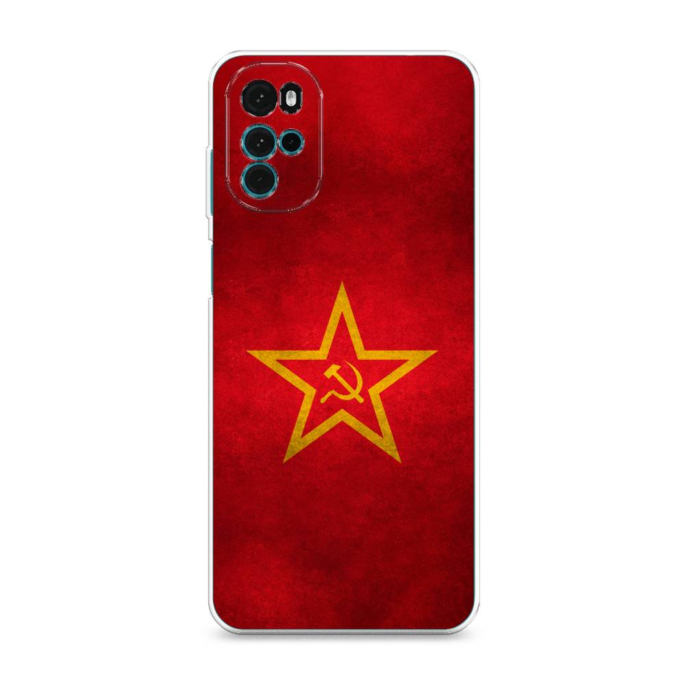 фото Силиконовый чехол "красное знамя" на motorola moto g22 awog