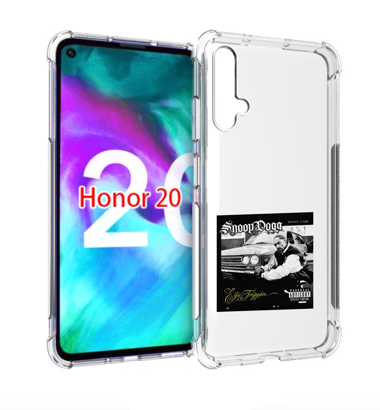 

Чехол Бампер Mypads Snoop Dogg Ego Trippin’ Для Honor 20, Прозрачный, Tocco