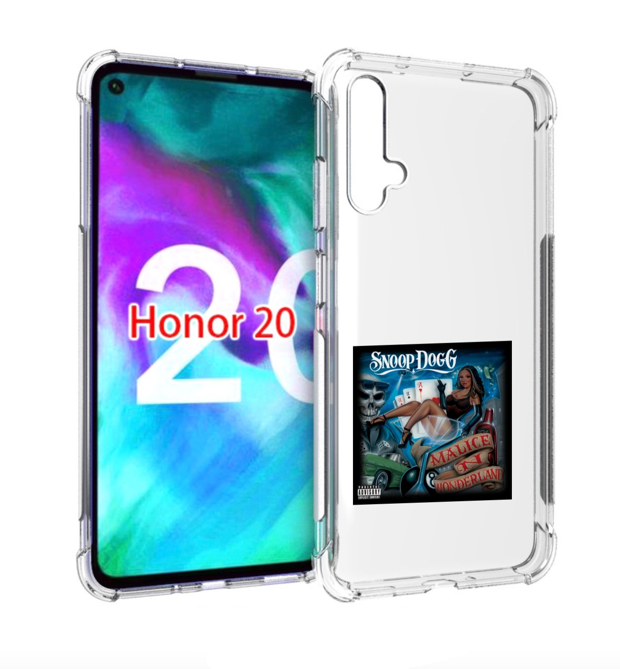 

Чехол Бампер Mypads Snoop Dogg Malice N Wonderland Для Honor, Прозрачный, Tocco