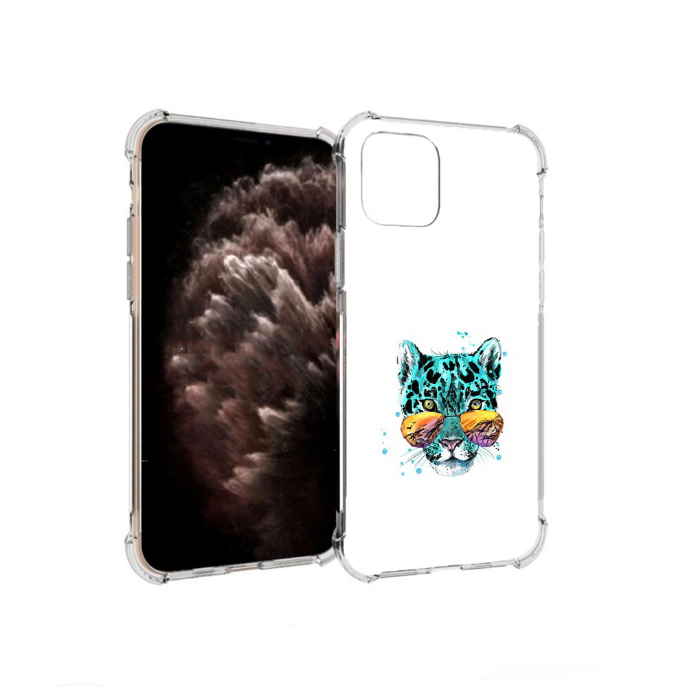 

Чехол MyPads Tocco для Apple iPhone 11 Pro голубой лео, Прозрачный, Tocco