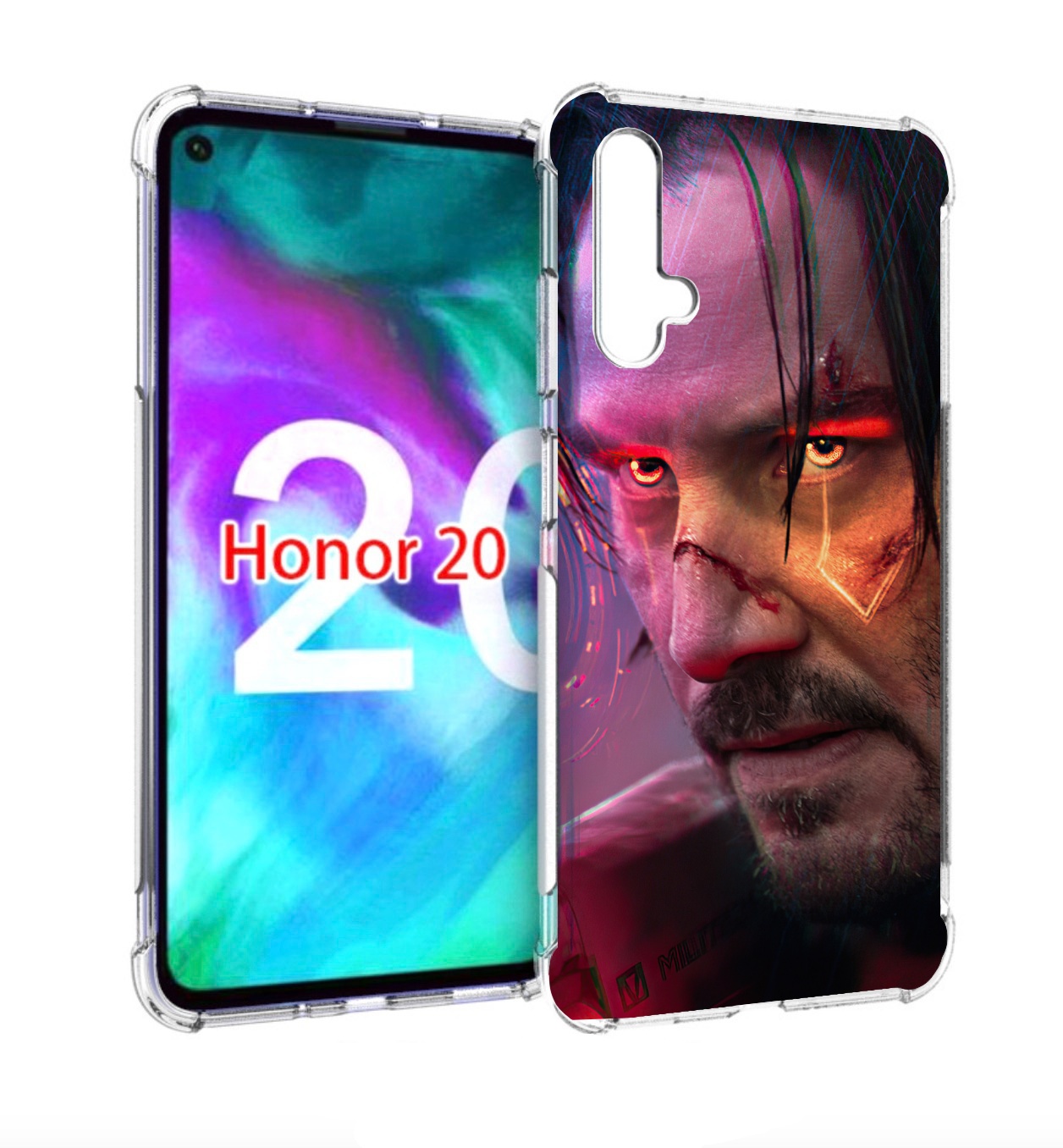 

Чехол бампер MyPads cyberpunk 2077 Джонни Сильверхенд для Huawei, Прозрачный, Tocco