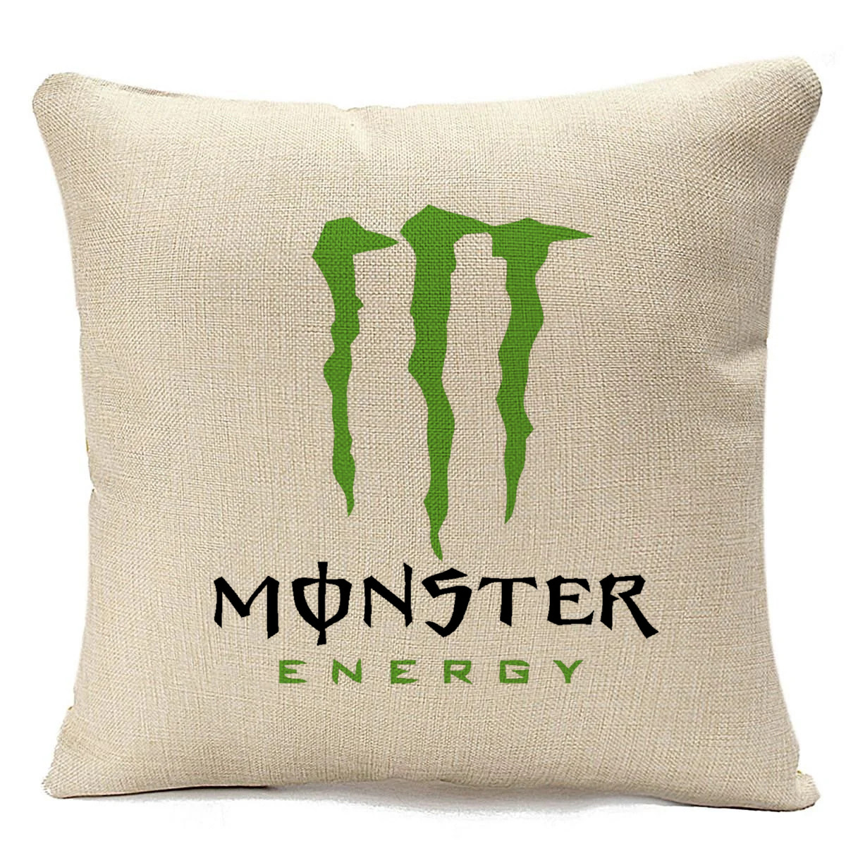 

Подушка бежевая CoolPodarok monster energy (чудовищная энергия), Бежевый