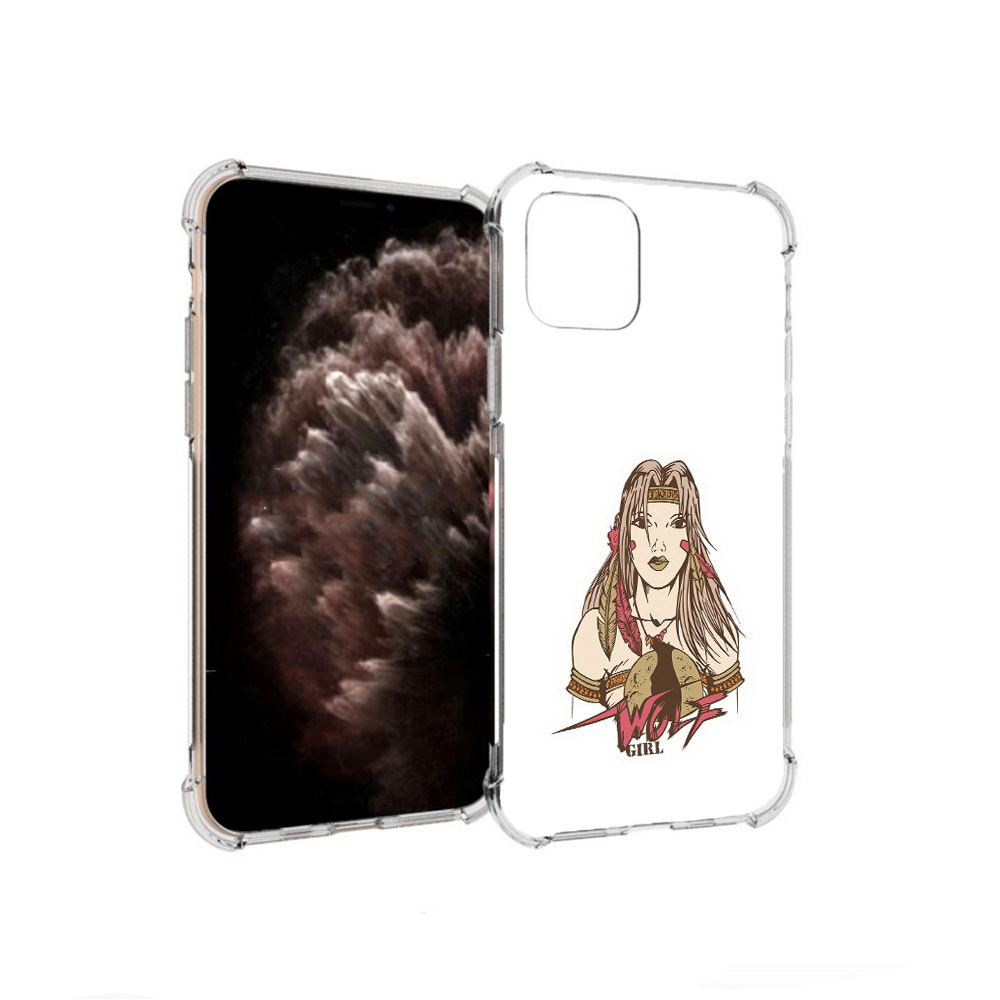 

Чехол MyPads Tocco для Apple iPhone 11 Pro девушка волк, Прозрачный, Tocco