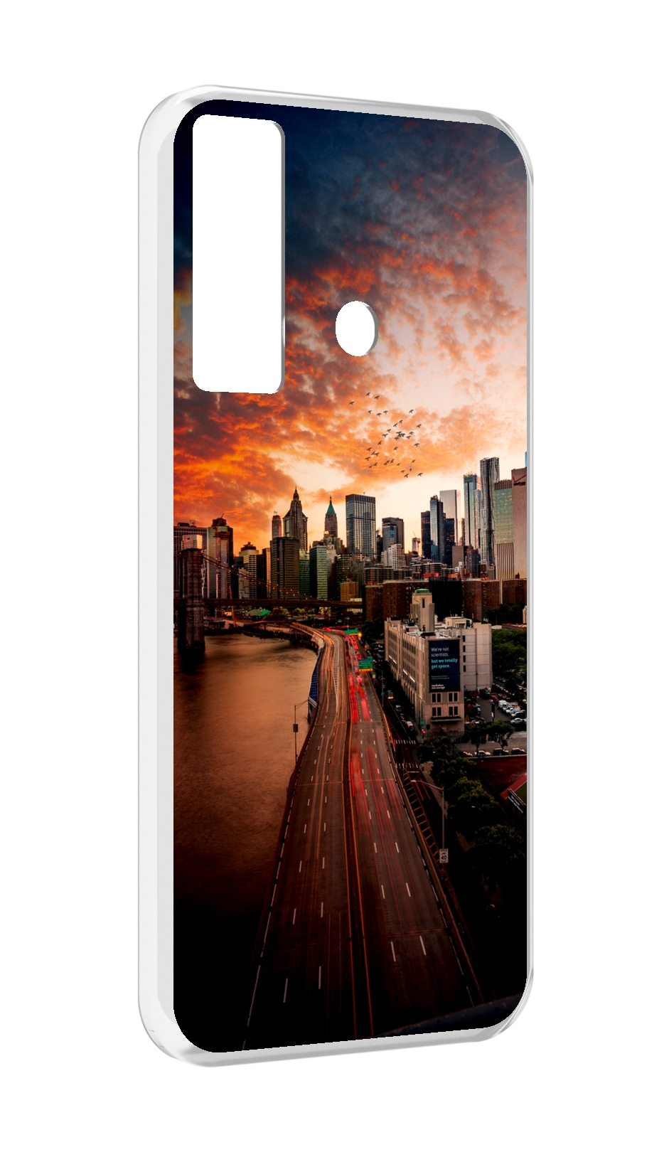

Чехол MyPads американский город фото для Tecno Camon 17, Прозрачный, Tocco