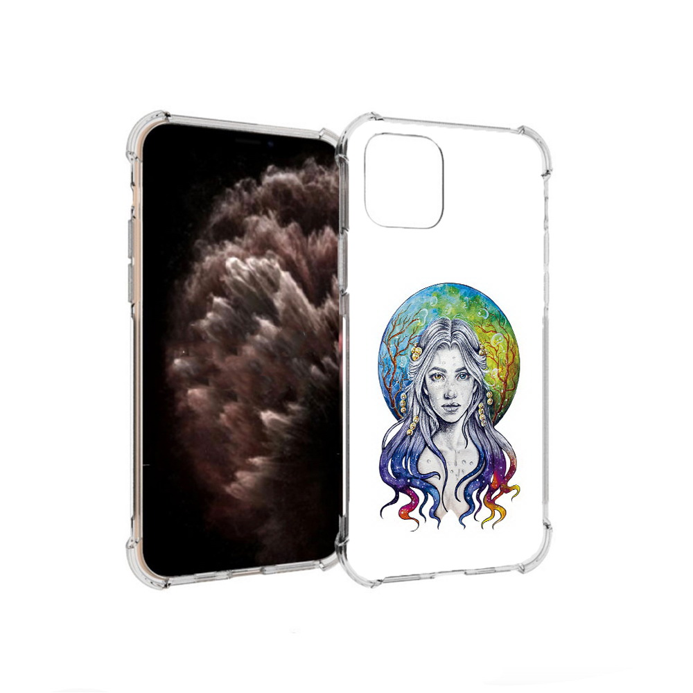 

Чехол MyPads Tocco для Apple iPhone 11 Pro девушка с красивыми волосами, Прозрачный, Tocco