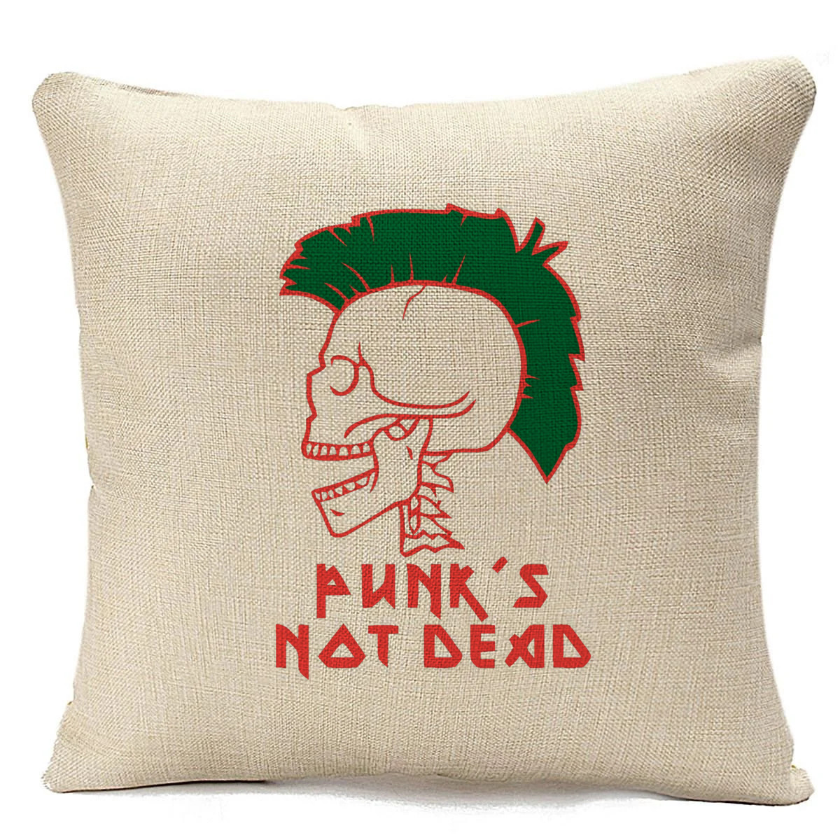 фото Подушка бежевая coolpodarok punks not dead (панки не мертвы)