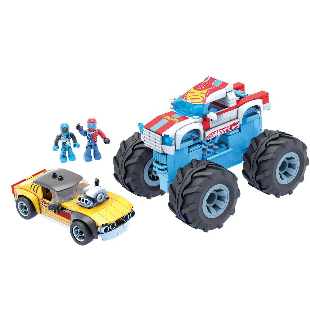 

Конструктор Hot Wheels Mattel Mega Construx Доджер и Гонщик, GYG22, Разноцветный