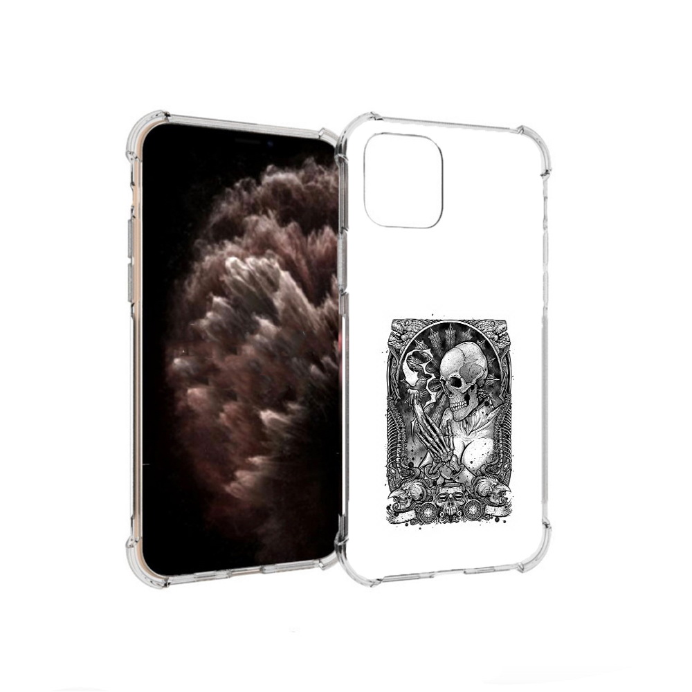 

Чехол MyPads Tocco для Apple iPhone 11 Pro девушка скелет, Прозрачный, Tocco