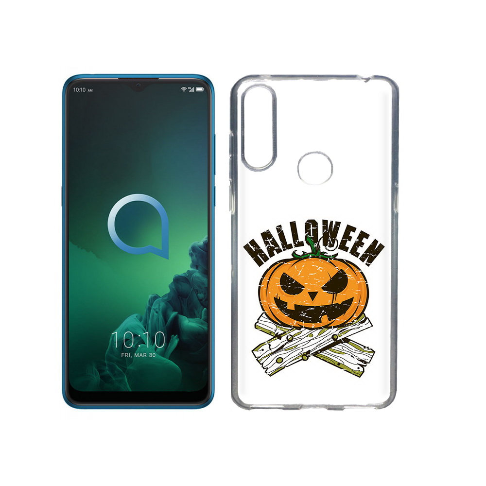 

Чехол MyPads Tocco для Alcatel 3X Хэллоуин доски тыква (PT227136.670.194), Прозрачный, Tocco