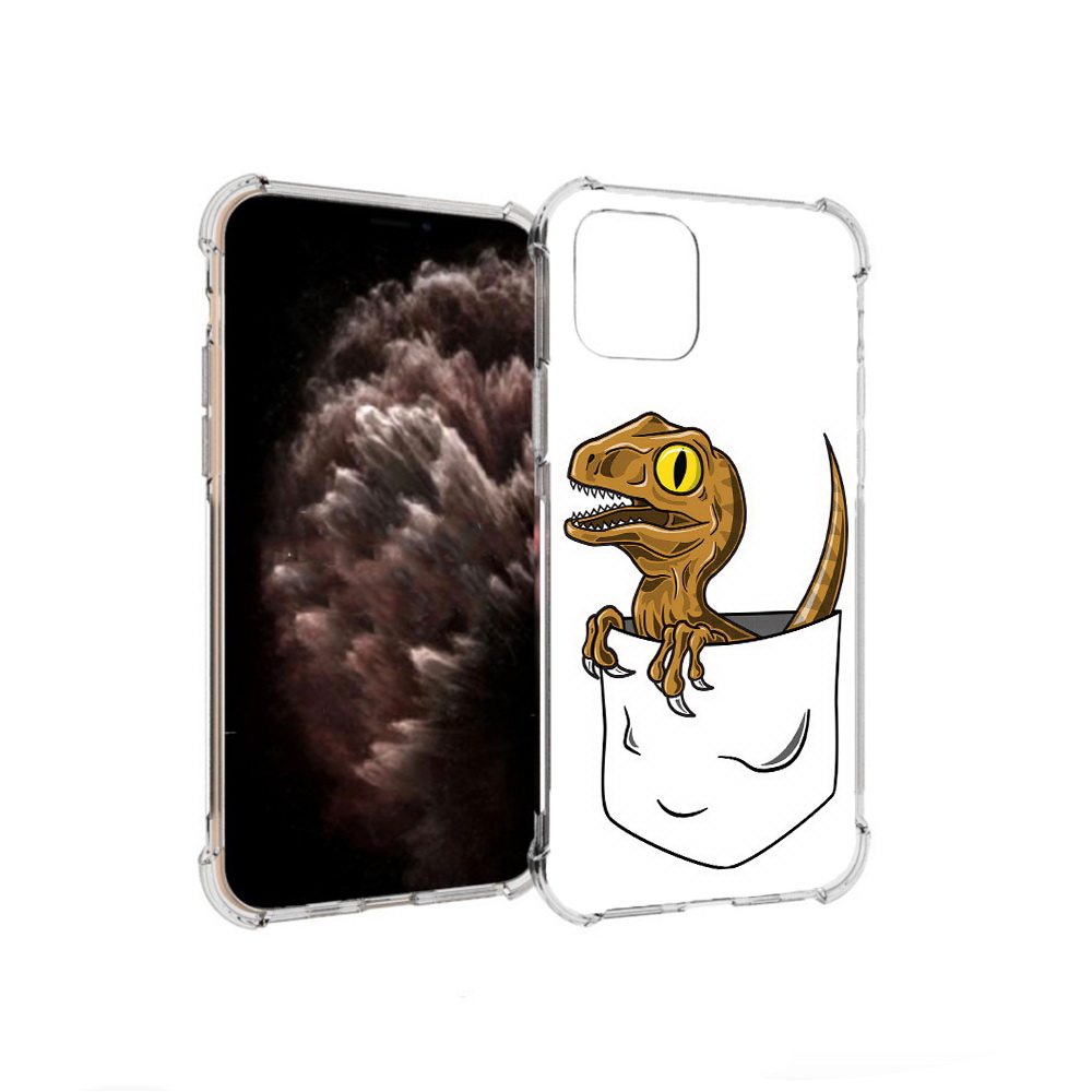 

Чехол MyPads Tocco для Apple iPhone 11 Pro динозавр в кармане, Прозрачный, Tocco