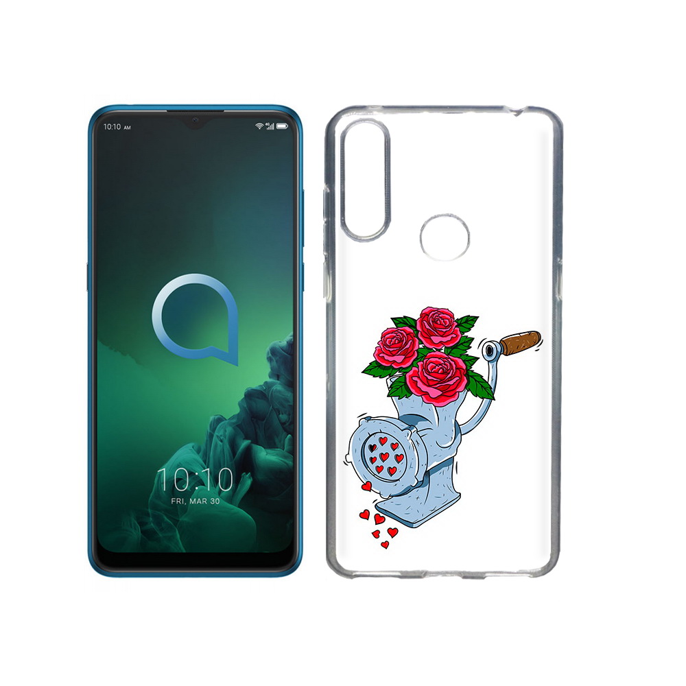 

Чехол MyPads Tocco для Alcatel 3X Цветочные сердца (PT227136.670.199), Прозрачный, Tocco